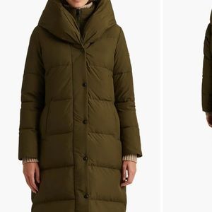 COPY - Lauren by Ralph Lauren Hooded Puffer Coat with zipper and buttons sz M L…